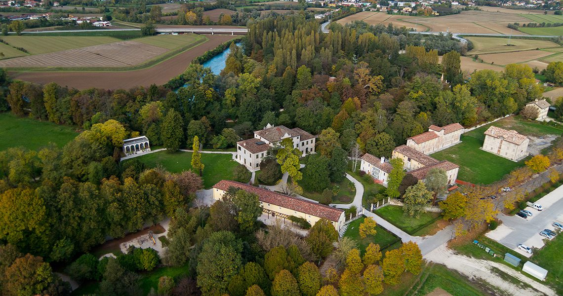 Aerial view of the Villa and its annexes (credit Villa Varda)